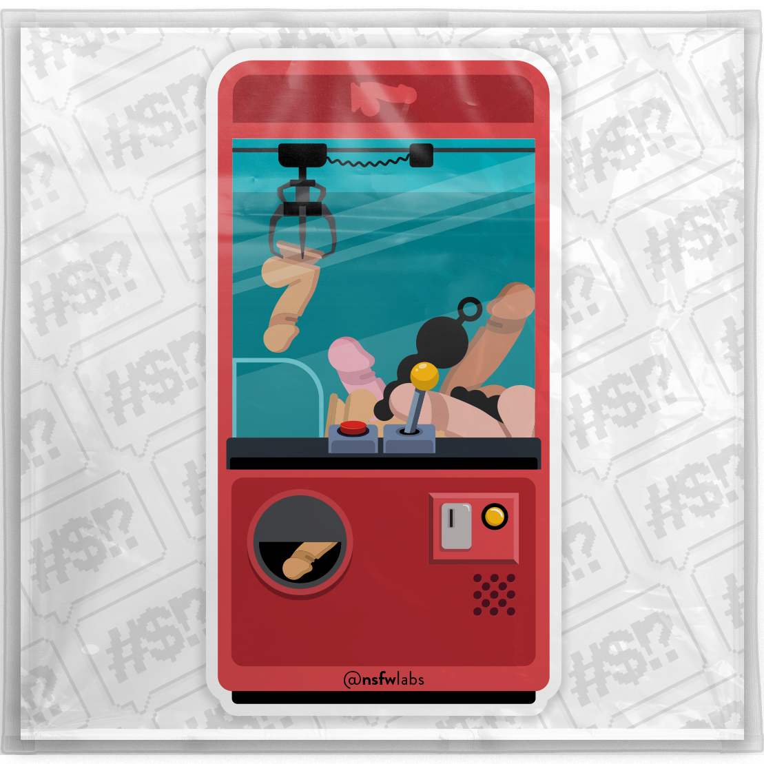 Dildo Claw Machine Sticker