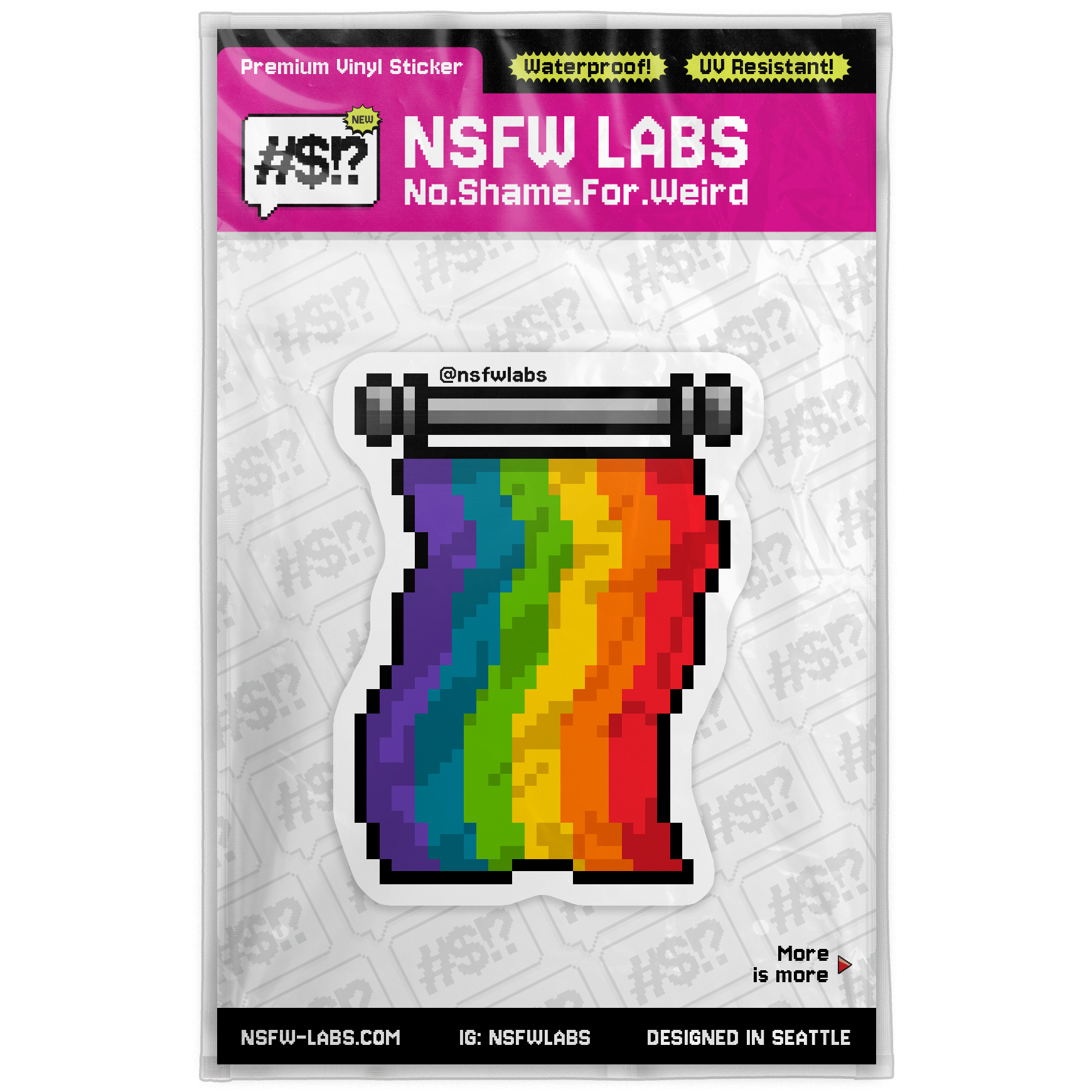 Pixel Pride Flag Sticker