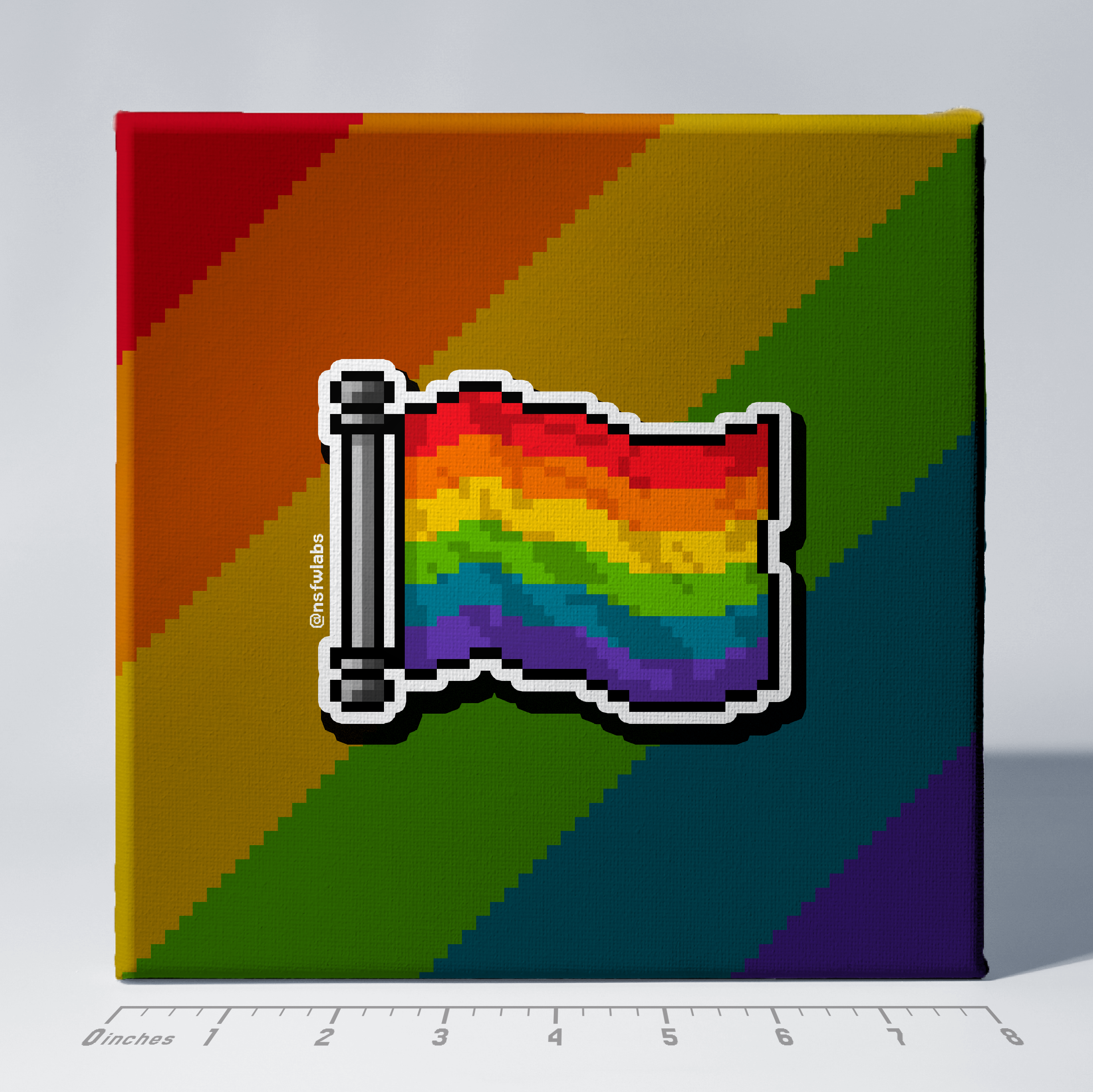 Pixel Pride Flag Canvas Print