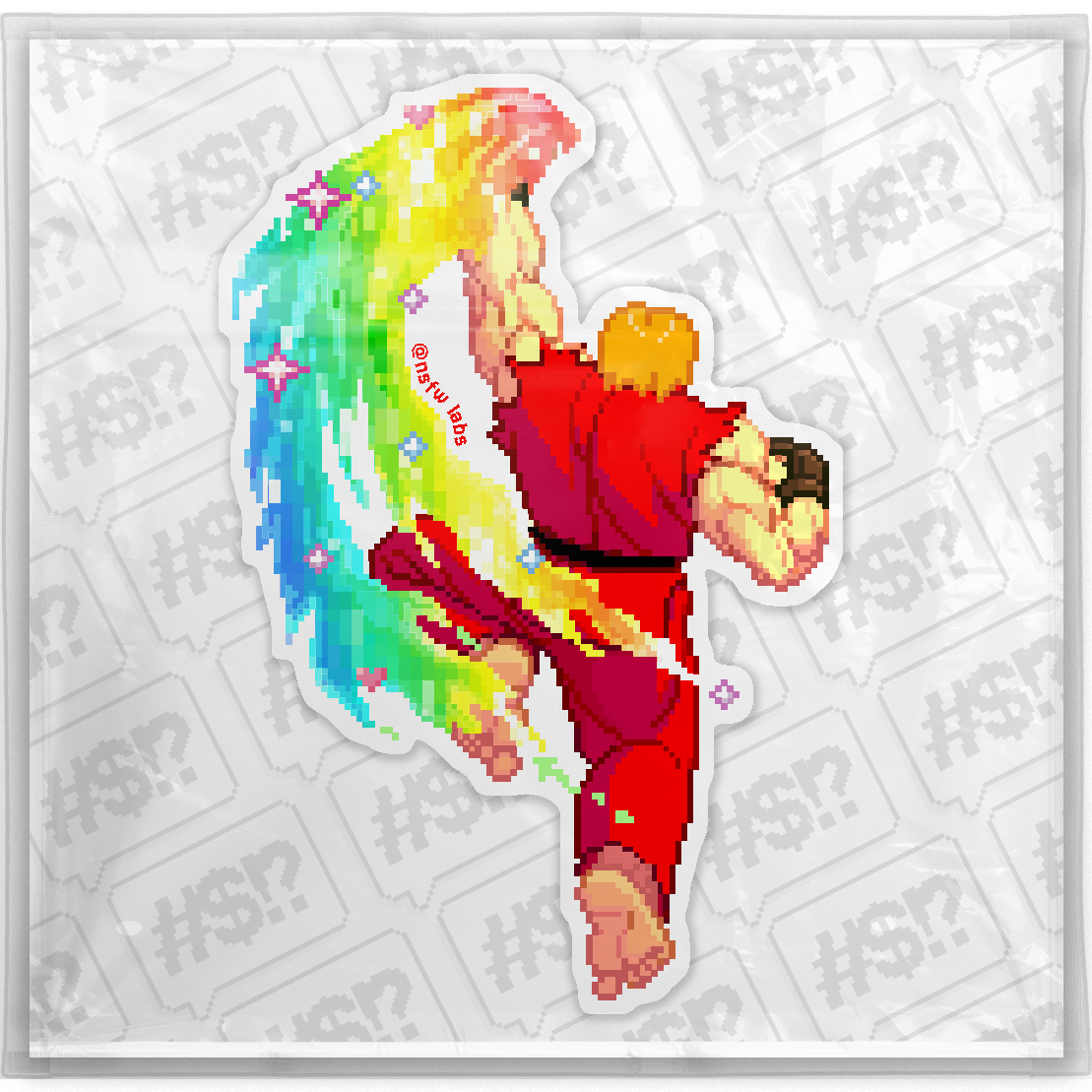 Flaming Uppercut Sticker