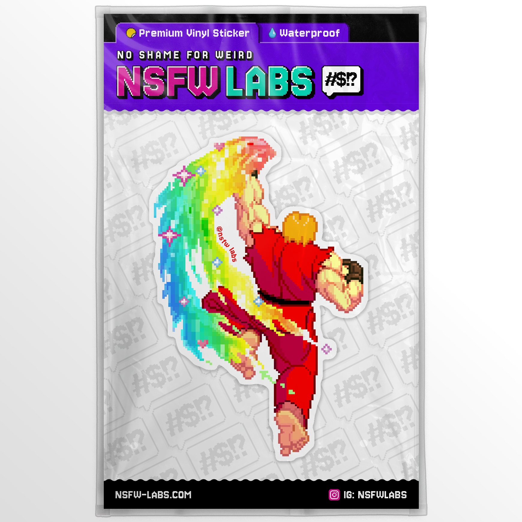 Flaming Uppercut Sticker