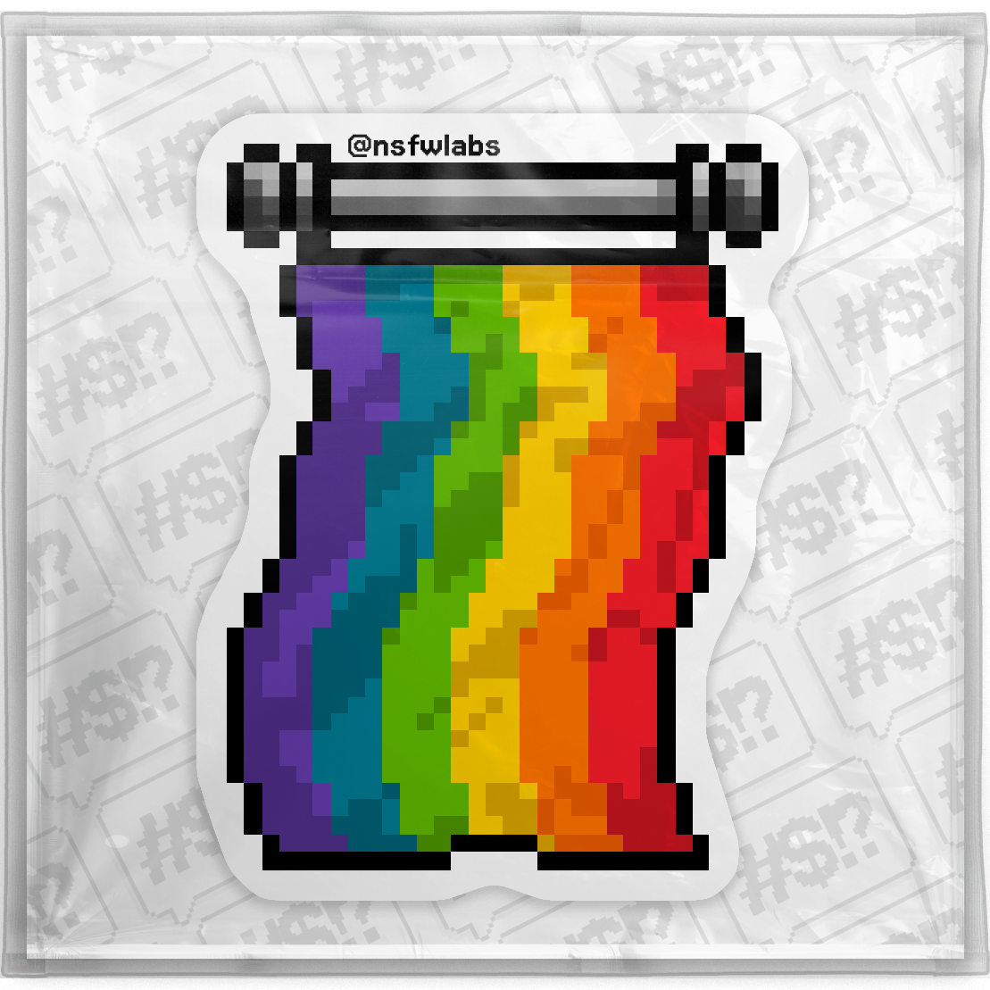 Pixel Pride Flag Sticker